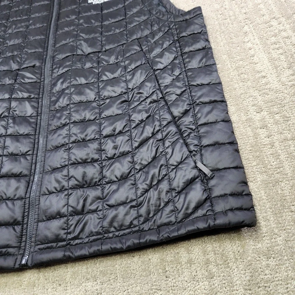 The North Face Puffer Vest Men XL Thermoball Primaloft Black Full Zip